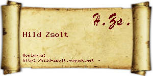 Hild Zsolt névjegykártya